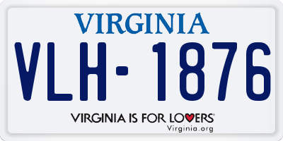 VA license plate VLH1876