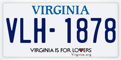 VA license plate VLH1878