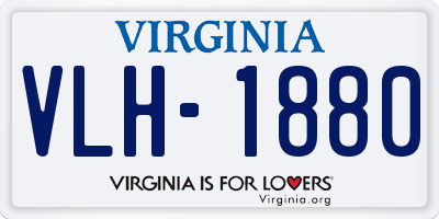 VA license plate VLH1880