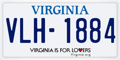 VA license plate VLH1884