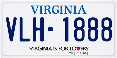 VA license plate VLH1888