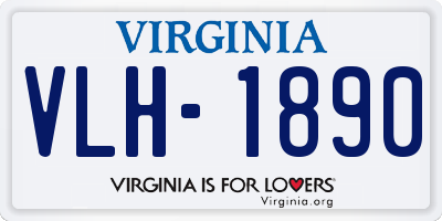 VA license plate VLH1890