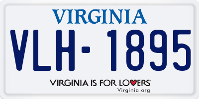 VA license plate VLH1895