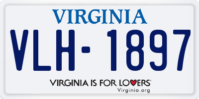 VA license plate VLH1897