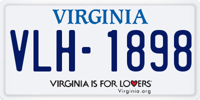 VA license plate VLH1898
