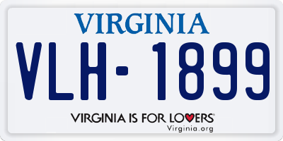VA license plate VLH1899