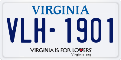 VA license plate VLH1901