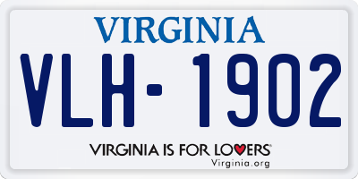 VA license plate VLH1902