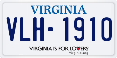 VA license plate VLH1910