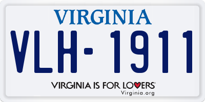 VA license plate VLH1911