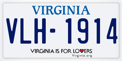 VA license plate VLH1914