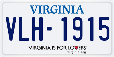 VA license plate VLH1915