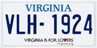 VA license plate VLH1924
