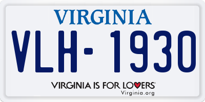 VA license plate VLH1930