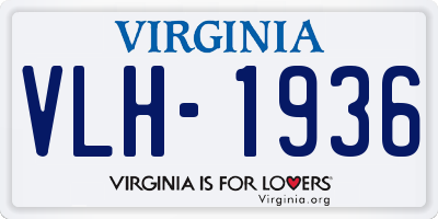 VA license plate VLH1936
