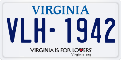 VA license plate VLH1942