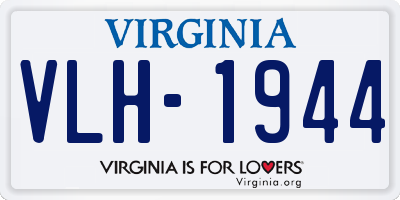 VA license plate VLH1944