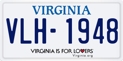 VA license plate VLH1948