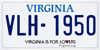VA license plate VLH1950