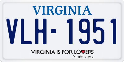 VA license plate VLH1951