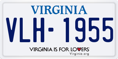 VA license plate VLH1955