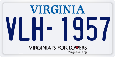VA license plate VLH1957