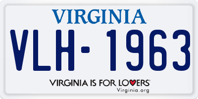 VA license plate VLH1963