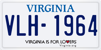 VA license plate VLH1964