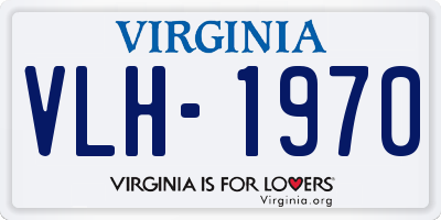 VA license plate VLH1970