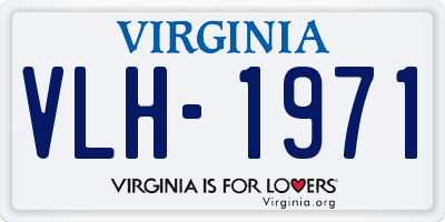 VA license plate VLH1971