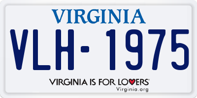 VA license plate VLH1975