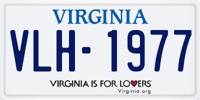 VA license plate VLH1977