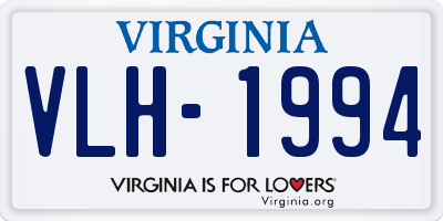 VA license plate VLH1994