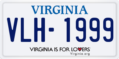 VA license plate VLH1999