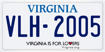 VA license plate VLH2005