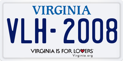 VA license plate VLH2008