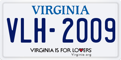 VA license plate VLH2009