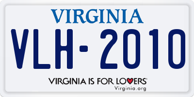 VA license plate VLH2010