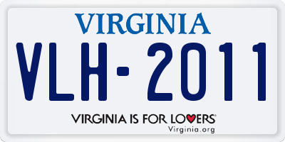 VA license plate VLH2011