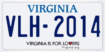 VA license plate VLH2014