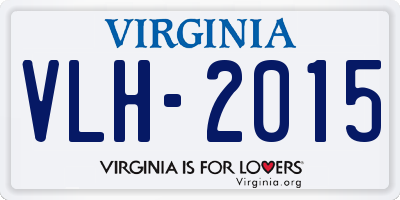 VA license plate VLH2015