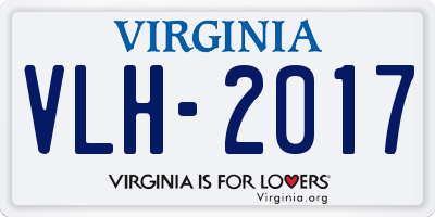 VA license plate VLH2017