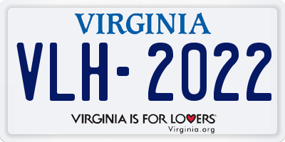 VA license plate VLH2022