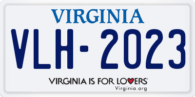 VA license plate VLH2023