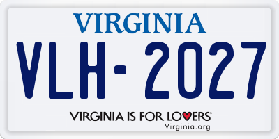 VA license plate VLH2027