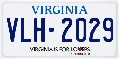 VA license plate VLH2029