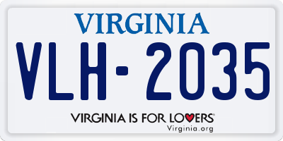 VA license plate VLH2035