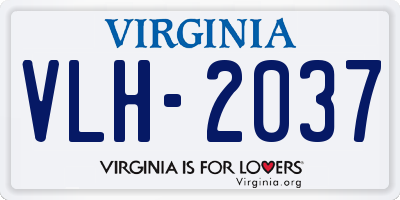 VA license plate VLH2037