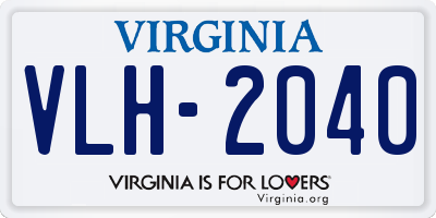 VA license plate VLH2040