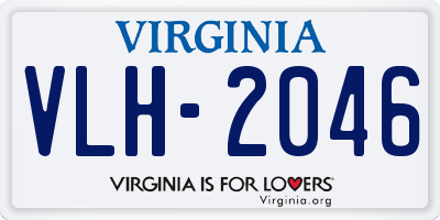 VA license plate VLH2046